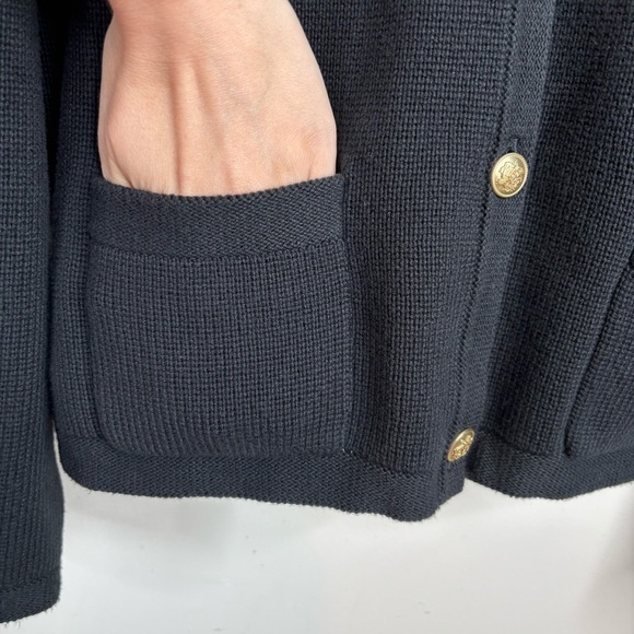 J.Crew Emile Sweater Lady Jacket XXL Black Cardigan Blazer Classic Old Money - Picture 7 of 14